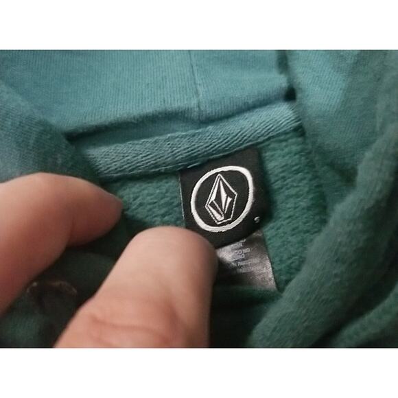 Volcom Pullover Hoodie Mens Size Small Skater Sweatshirt Green 2019 - Picture 5 of 13